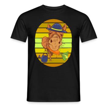 Donkey Gardener Hobby Gardener Gardening Garden - Men's T-Shirt - black - Front - AI Model Male 178 light (178cm)