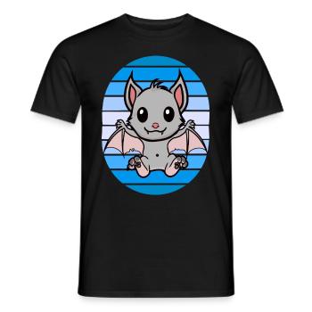 Chauves-souris rétro - T-shirt homme - noir - Devant - AI Model Male 178 light (178cm)