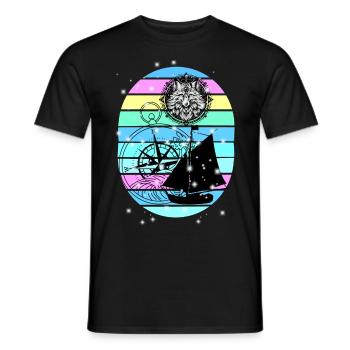 maritim Segelschiff Kompass Seefahrt Seemann - Männer T-Shirt - Schwarz - Vorne - AI Model Male 178 light (178cm)