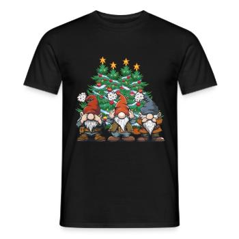 Xmas Christmas Christmas Child Kids Gnome - Men's T-Shirt - black - Front - AI Model Male 178 light (178cm)