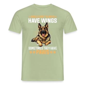 German Shepherd Lover Dog Owner - Men's T-Shirt - sage - Front - AI Model Male 178 light (178cm)