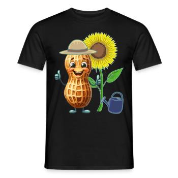 Jardinier de cacahuètes Jardinier amateur Jardinage - T-shirt homme - noir - Devant - AI Model Male 178 light (178cm)