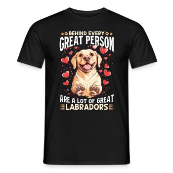 Labrador Lover Dog Owner - Männer T-Shirt - Schwarz - Vorne - AI Model Male 178 light (178cm)