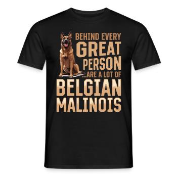Belgian Malinois Dog Owner - Men's T-Shirt - black - Front - AI Model Male 178 light (178cm)