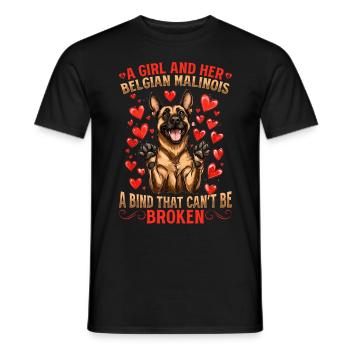 Belgian Malinois Dog Owner - Men's T-Shirt - black - Front - AI Model Male 178 light (178cm)