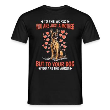 Belgian Malinois Dog Owner - Men's T-Shirt - black - Front - AI Model Male 178 light (178cm)