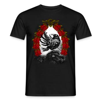 Fairy Tale Character: Raven, Crow, Raven, Crow, Fairy Tale - Men's T-Shirt - black - Front - AI Model Male 178 light (178cm)