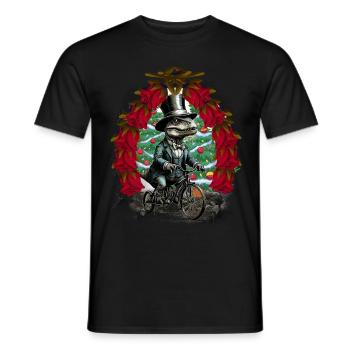 Reptile Reptile Christmas Christmas Xmas Child - Men's T-Shirt - black - Front - AI Model Male 178 light (178cm)