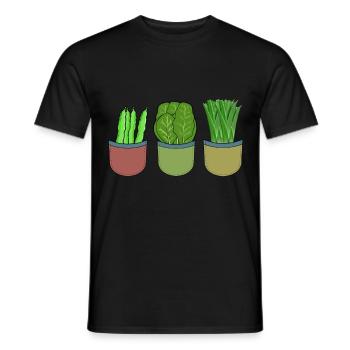 Garden Vegetable Hobby Gardener Cook Cooks Cook - Men's T-Shirt - black - Front - AI Model Male 178 light (178cm)