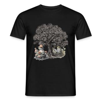 frog frogs nature nature lover toad children - Men's T-Shirt - black - Front - AI Model Male 178 light (178cm)