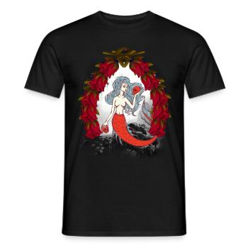 Halloween Mermaid Fairy Tale Xmas - Men's T-Shirt - black - Front - AI Model Male 178 light (178cm)