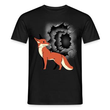 Fairy tale fox foxes vixen fairy tale character children - Men's T-Shirt - black - Front - AI Model Male 178 light (178cm)