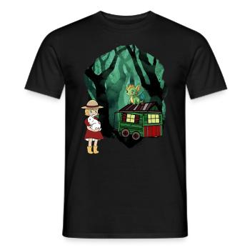 Fairy Tale Fairy Tale Character Dragon Forest Adventure - Men's T-Shirt - black - Front - AI Model Male 178 light (178cm)