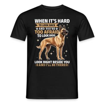Belgian Malinois Lover Dog Owner - Men's T-Shirt - black - Front - AI Model Male 178 light (178cm)