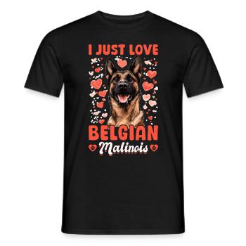 Belgian Malinois Lover Dog Owner - Men's T-Shirt - black - Front - AI Model Male 178 light (178cm)