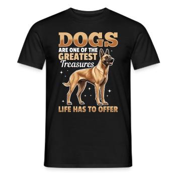 Belgian Malinois Lover Dog Owner - Men's T-Shirt - black - Front - AI Model Male 178 light (178cm)
