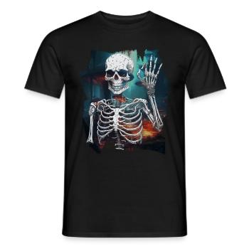 Halloween fantôme fantômes amoureux de la nature - T-shirt homme - noir - Devant - AI Model Male 178 light (178cm)