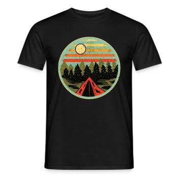 Rétro Vintage Nature Lover des années 80 des années 90 Sapin - T-shirt homme - noir - Devant - AI Model Male 178 light (178cm)