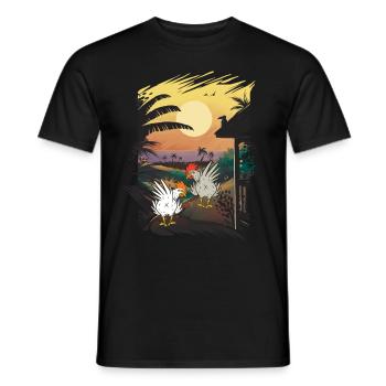 Mexico Chicken Chickens Farm Poultry Wild West - Men's T-Shirt - black - Front - AI Model Male 178 light (178cm)