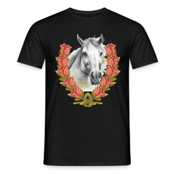 Anniversaire Cheval Chevaux Cavalier Cavalier Enfants - T-shirt homme - noir - Devant - AI Model Male 178 light (178cm)