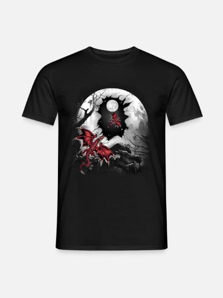 Dragon Dragon Mythical Creature Fable Fairy Tale - Men's T-Shirt - black