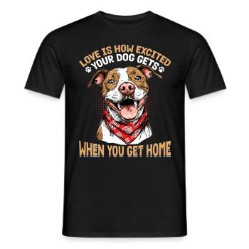 Pitbull Terrier Dog Owner - Männer T-Shirt - Schwarz - Vorne - AI Model Male 178 light (178cm)
