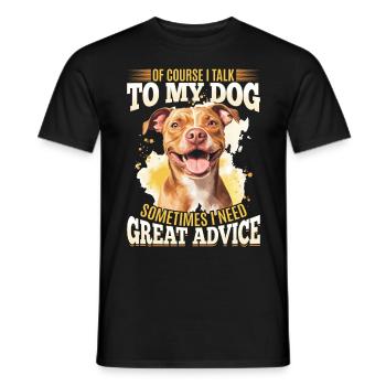 Pitbull Terrier Dog Owner - Männer T-Shirt - Schwarz - Vorne - AI Model Male 178 light (178cm)