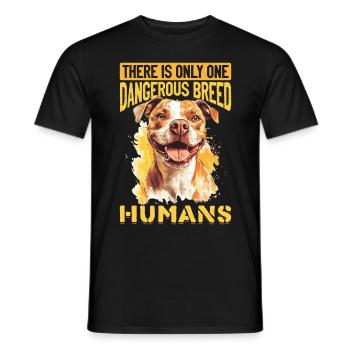Pitbull Terrier Dog Owner - Männer T-Shirt - Schwarz - Vorne - AI Model Male 178 light (178cm)