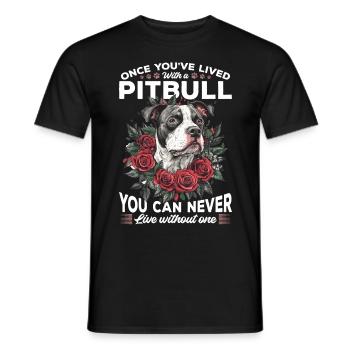 Pitbull Terrier Dog Owner - Men's T-Shirt - black - Front - AI Model Male 178 light (178cm)
