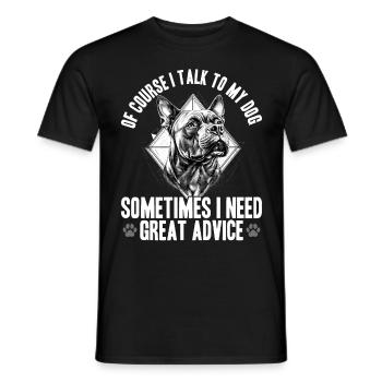 Pitbull Terrier Dog Owner - Männer T-Shirt - Schwarz - Vorne - AI Model Male 178 light (178cm)