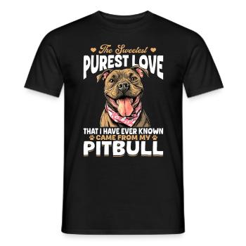 Pitbull Terrier Dog Owner - Männer T-Shirt - Schwarz - Vorne - AI Model Male 178 light (178cm)