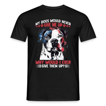 Pitbull Terrier Dog Owner - Männer T-Shirt - Schwarz - Vorne - AI Model Male 178 light (178cm)