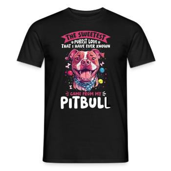 Pitbull Terrier Dog Owner - Männer T-Shirt - Schwarz - Vorne - AI Model Male 178 light (178cm)