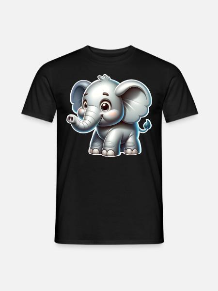 Éléphant - T-shirt homme - noir