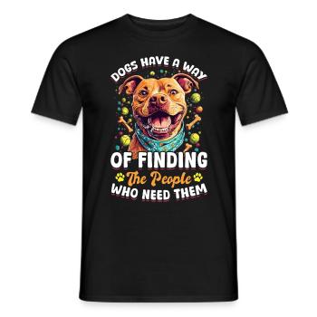 Pitbull Terrier Dog Owner - Männer T-Shirt - Schwarz - Vorne - AI Model Male 178 light (178cm)