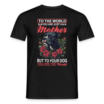 Pitbull Terrier Dog Owner - Men's T-Shirt - black - Front - AI Model Male 178 light (178cm)