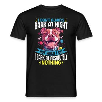 Pitbull Terrier Dog Owner - Men's T-Shirt - black - Front - AI Model Male 178 light (178cm)