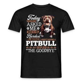 Pitbull Terrier Dog Owner - Männer T-Shirt - Schwarz - Vorne - AI Model Male 178 light (178cm)