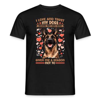 Belgian Malinois Lover Dog Owner - Men's T-Shirt - black - Front - AI Model Male 178 light (178cm)
