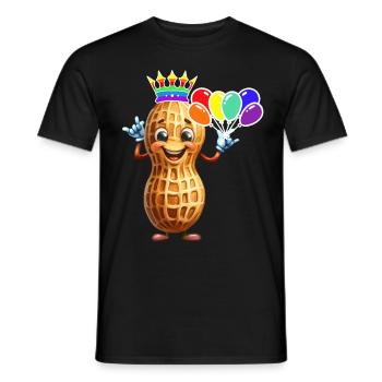 Ballons d’anniversaire LGBT Peanuts Birthday - T-shirt homme - noir - Devant - AI Model Male 178 light (178cm)