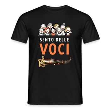 J’entends des voix Chef de chœur Chanteur - T-shirt homme - noir - Devant - AI Model Male 178 light (178cm)