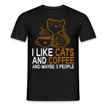 Cat Cat Lover for Women - Men's T-Shirt - black - Front - AI Model Male 178 light (178cm)