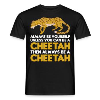 Leopard Portrait Tier - Männer T-Shirt - Schwarz - Vorne - AI Model Male 178 light (178cm)