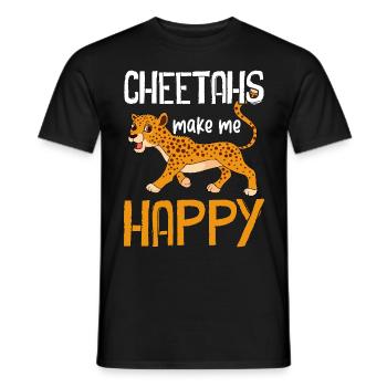 Leopard Portrait Tier - Männer T-Shirt - Schwarz - Vorne - AI Model Male 178 light (178cm)