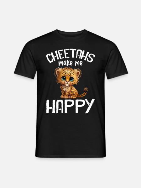 Leopard Portrait Tier - Männer T-Shirt - Schwarz