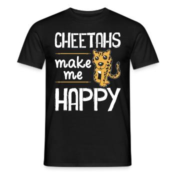 Leopard Portrait Tier - Männer T-Shirt - Schwarz - Vorne - AI Model Male 178 light (178cm)