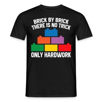 Brick Builder Toys Blocks Clamping Blocks Bricks - Men's T-Shirt - black - Front - AI Model Male 178 light (178cm)