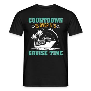 Cruise with the family cruise ship - Men's T-Shirt - black - Front - AI Model Male 178 light (178cm)