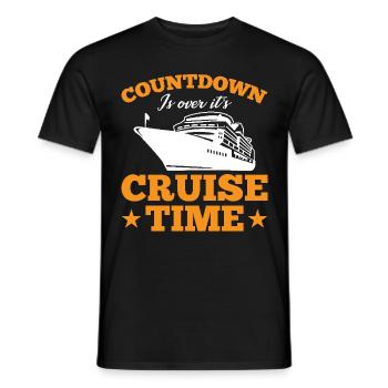 Cruise with the family cruise ship - Men's T-Shirt - black - Front - AI Model Male 178 light (178cm)