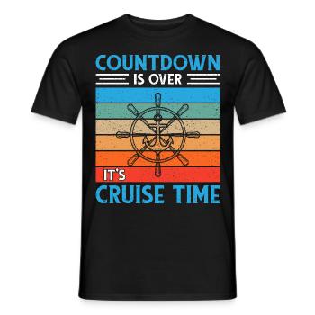 Cruise with the family cruise ship - Men's T-Shirt - black - Front - AI Model Male 178 light (178cm)